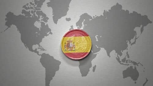 carte du monde avec une loupe sur l'Espagne- Statut juridique en espagne