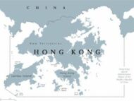 la carte de Hong Kong et de la Chine, pour représenter la zone CEPA (Closer Economic Partnership Arrangement).